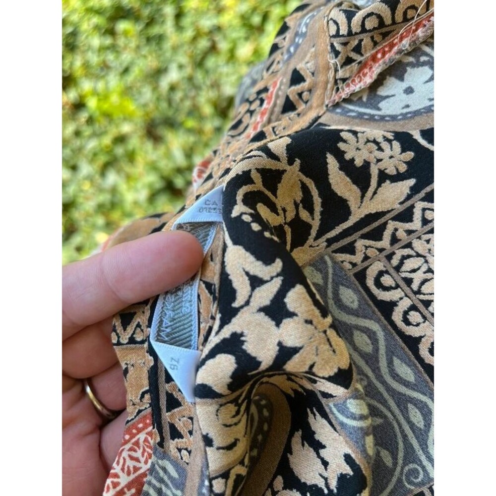 Vintage 90s St Michael Marks & Spencer Paisley Viscose Shirt UK 14 - Picture 9 of 12